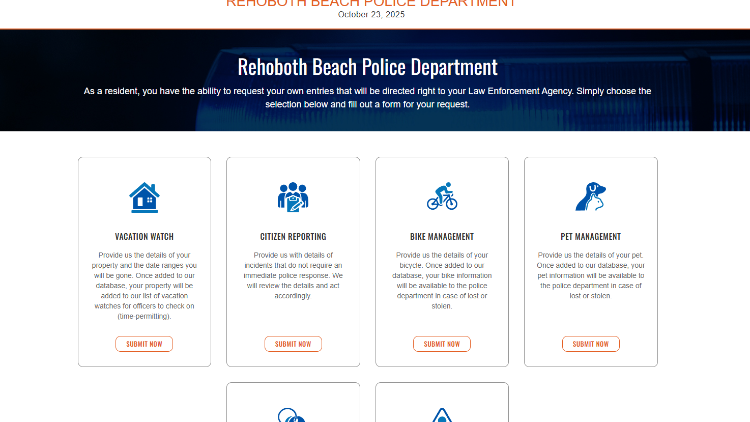Rehoboth Beach police launch new online portal for community safety